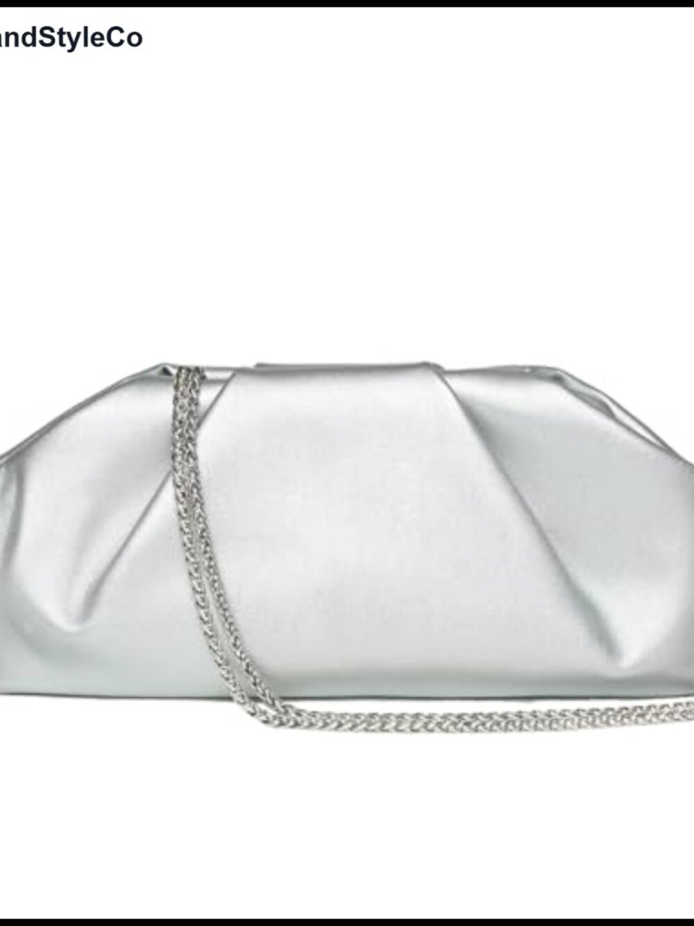 Pleated Soft PU Leather Evening Clutch with Detachable Chain